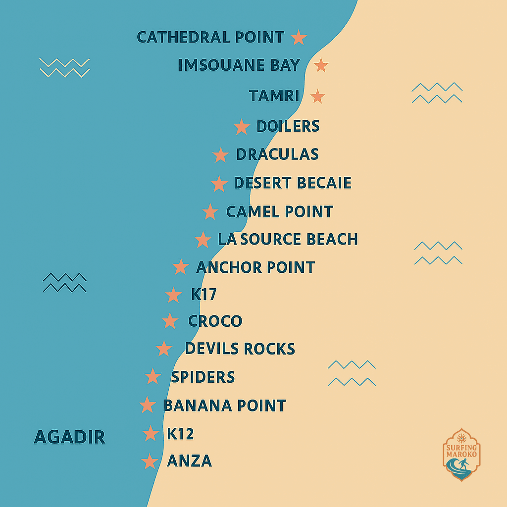 Mapa spotów surfingowych